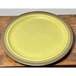 Vintage Arrow Stone Apache Green Kasuga Japan 12” Serving Platter Chop Plate 691